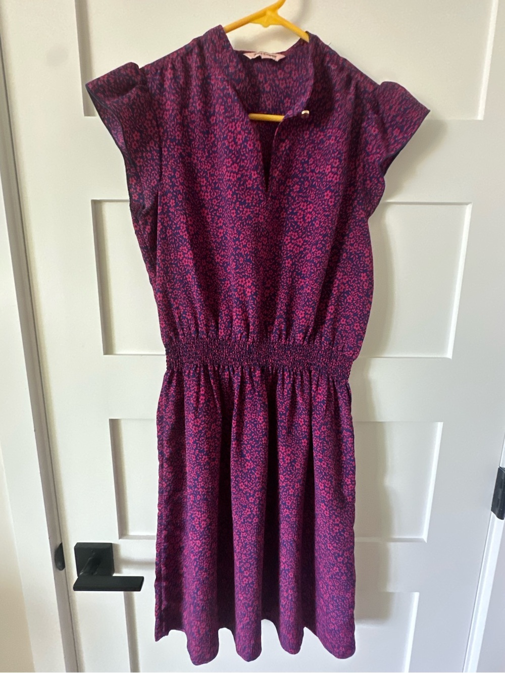 Juicy Couture Purple and Pink Floral Midi Dress